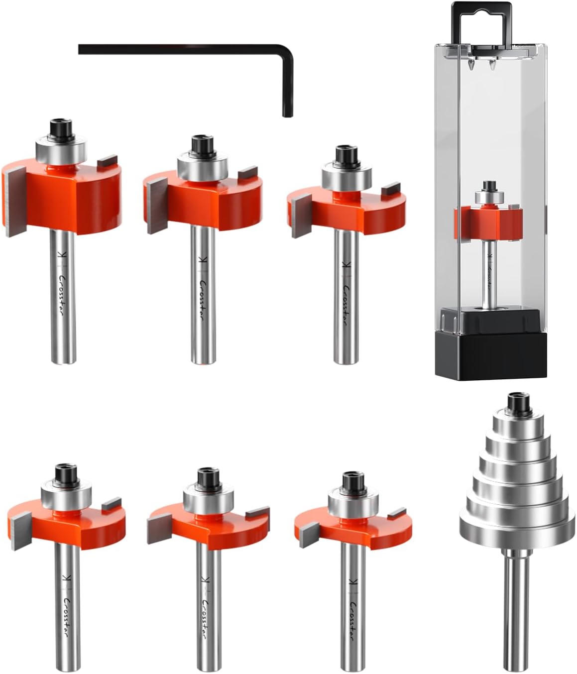 Set Aus 6 Nähten Mit Einer Quer Verlaufenden Stange, 6 Rouges – Nähte Mit Vergaserspitzen 6,35 Mm (1/4") - 6,35 Mm (1/4"), 7,94 Mm (5/16"), 9,52 Mm (3/8"), 12,7 Mm (1/2"), 4,76 Mm (3/16") Und 15,88 Mm