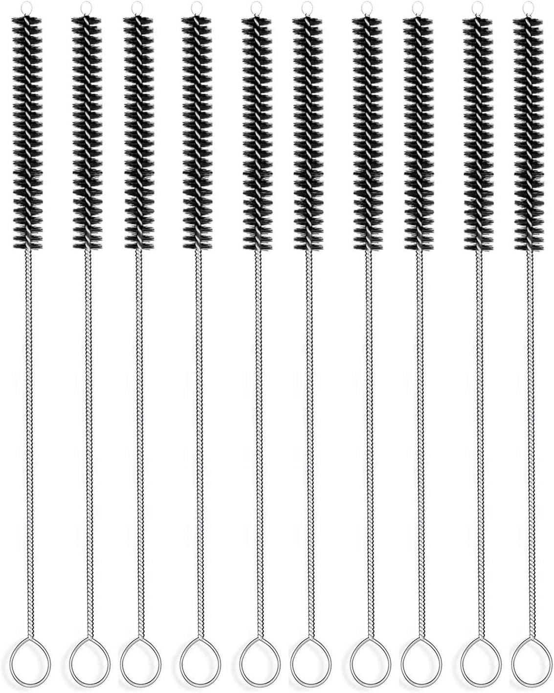 Longue Durée Nettoyage-brosche (packung 10), Flexible Nettoyage-brosche Aus 1 Cm Dickem Nylon, Rondell Aus Rostfreiem Filz, Antirouille Für Wiederverwendbare Becher, Sport- Und Pfeifenbouteilles (25 C