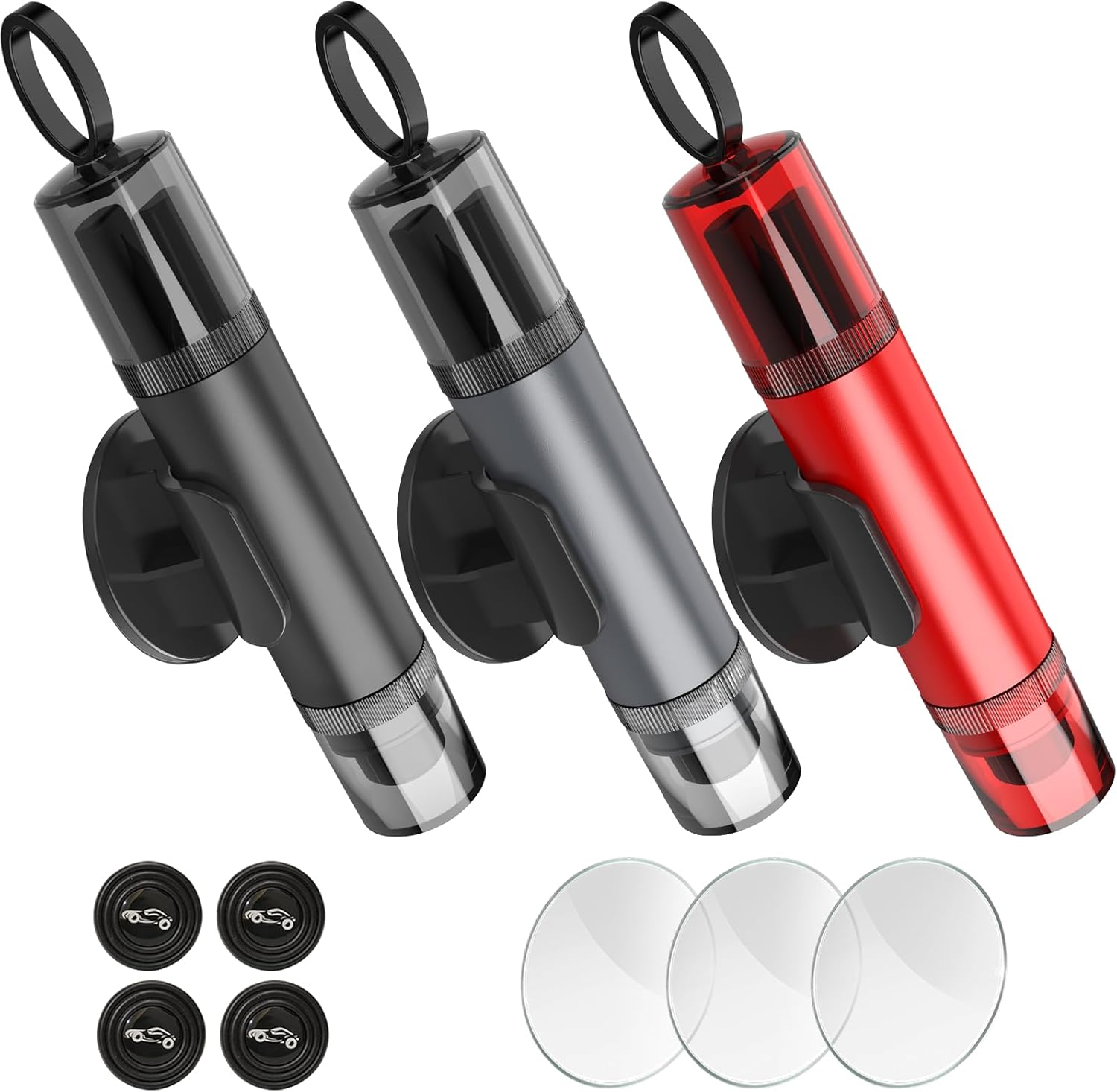 Set Bestehend Aus 3 Sicherheitsgläsern Und Coupé-sicherheitsgläsern Für Das Auto, Vakuum- Und Rückstellmöglichkeit, Unter Dem Wasser Verwendbarer Sicherheitsglasscheibe, 4 Anti-vibrations-schutzvorric