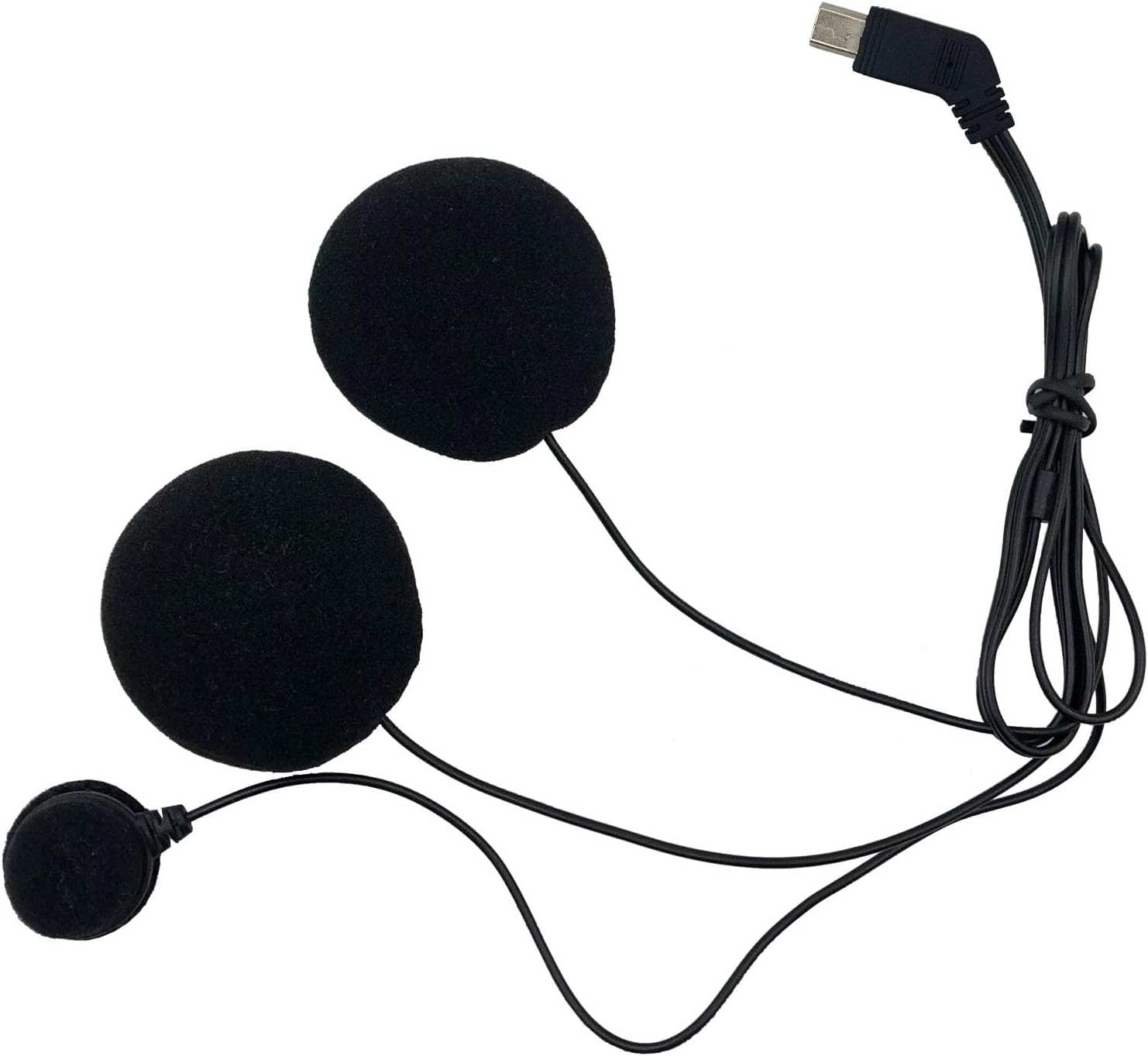 Integriertes Mikrofon Für Motorradhelm, Gegensprechanlage Mit Geräuschreduzierung, Stereoanlage, Mini-anschluss, 10 Schwarze Broschen.