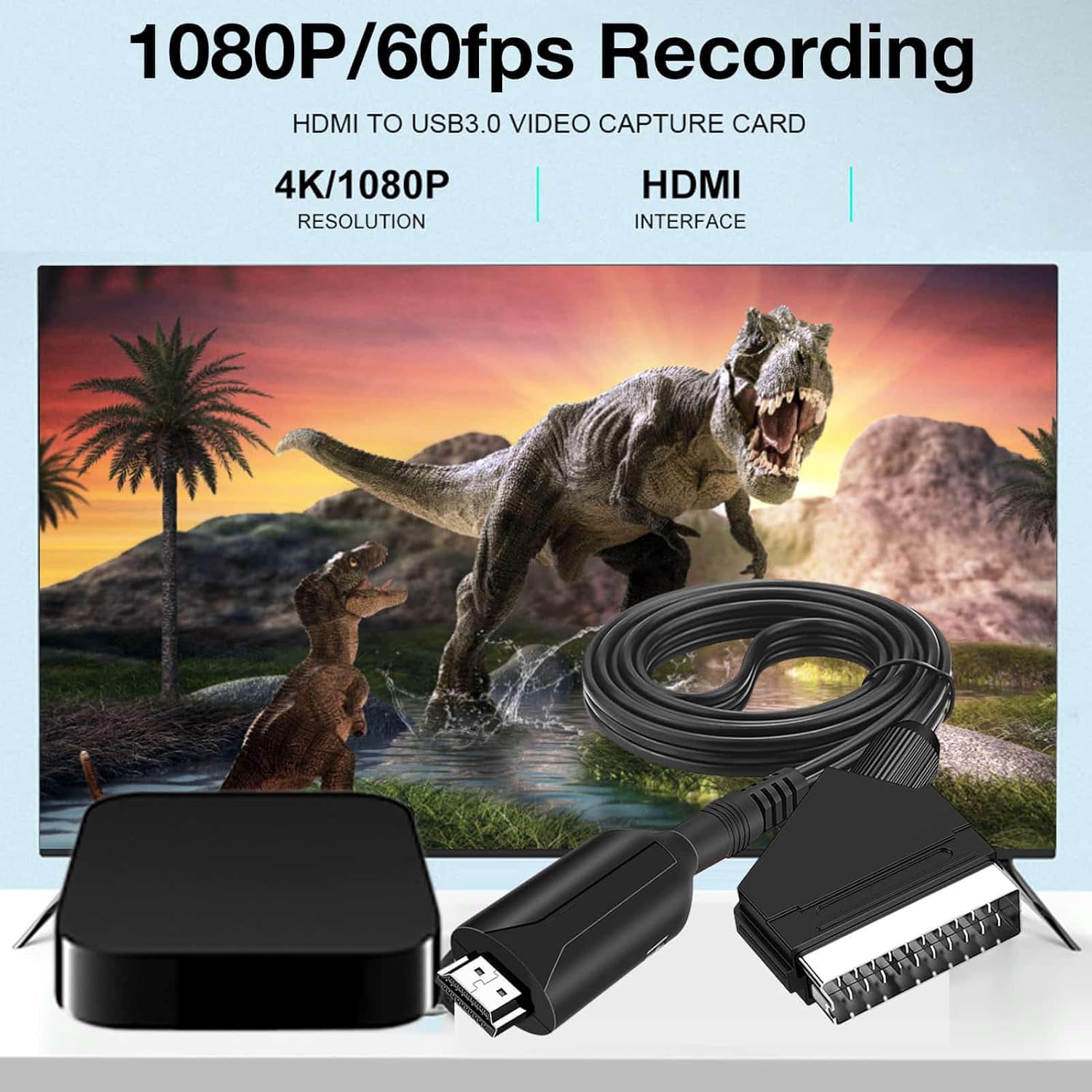 Konvertierbarer Hdmi- Oder Scart-anschluss, Numerisch-analog Anpassbar Mit Pal/ntsc-umschaltung, 5-v-cc-stromversorgung, Kompatibel Mit Dvd, Ps4 Und Box-tv.