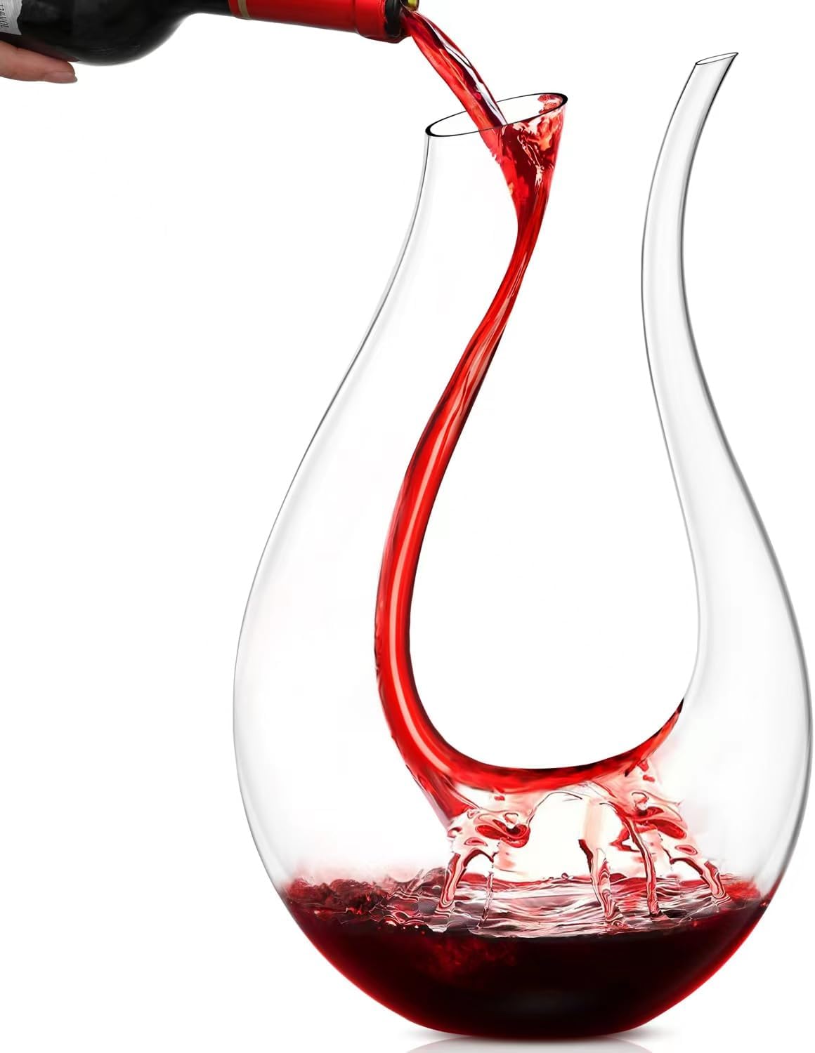 Karaffe À Vin, Karaffe À Vin Rouge, Aérateur À Vin, 100 % Kristallsoufflé À Main Sans Plomb, Karaffen Und Karaffen À Vin, Coffret Cadet De Vin Avec Emballage De Luxe, Accessoires Pour Le Vin (1500 Ml)