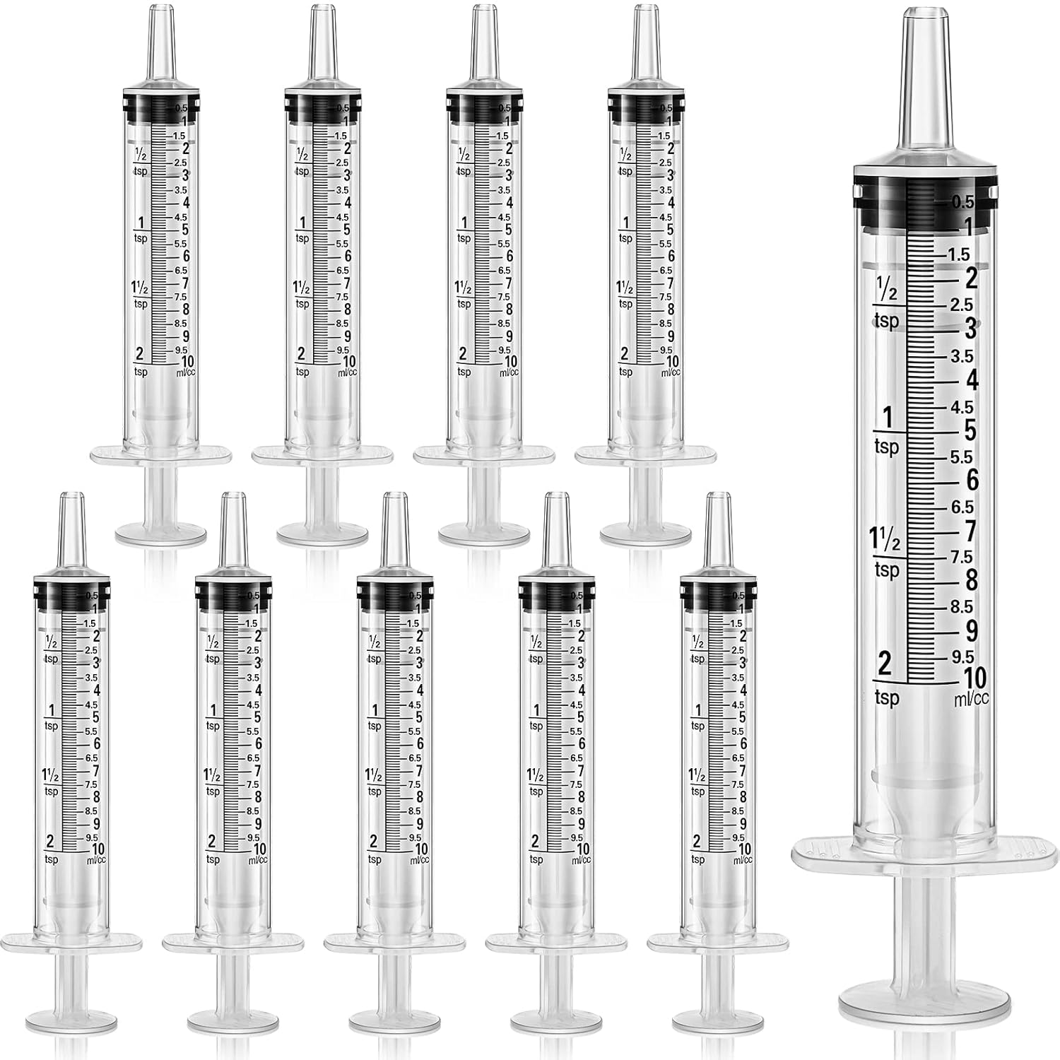 Lot Von 10 Seringues Dosuses In Plastique Sans Aiguille Pour Résine Époxy, Loisirs Créatifs, Laboratoires Scientifiques, Alimentation Des Animaux, Application D'Huile In Colle (10 Ml)