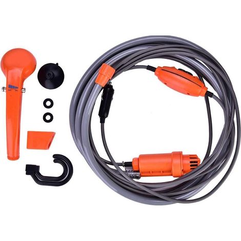 Douchebags Und Campingausflüge, Douchebag-erweiterungen Und Main, Preis 12 V Für Das Auto, Kite-douche Mit Pompe Und Pommeau De Douche Für Camping In Famille, La Randonnée Und Les Voyages.