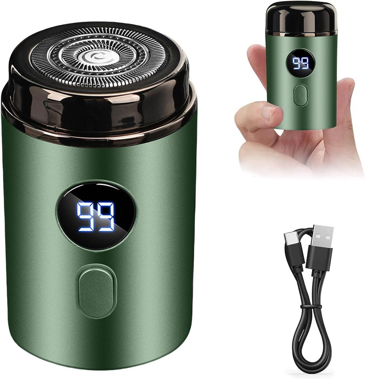 Tragbarer Mini-rasierer, Neues Modell 2025 Für Herren, Wiederaufladbarer Mini-rasierer Über Usb, Tragbares Taschenformat, Leistungsstark, Ideal Für Reisen, Büros Und Berufliche Umzüge (vert)