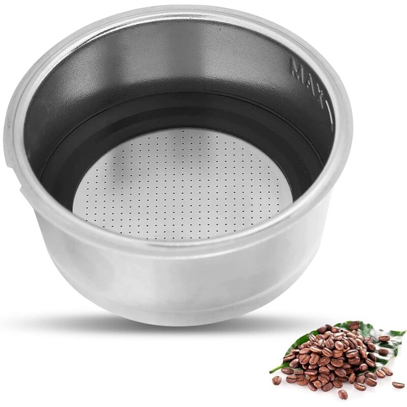 51mm Kaffeefilterhalter, Wiederverwendbarer Permanenter Kaffeefilter, Filterloser Kaffee, Körbe Aus Edelstahl, Zubehör Für Kaffeemaschinen (doppeltasse)