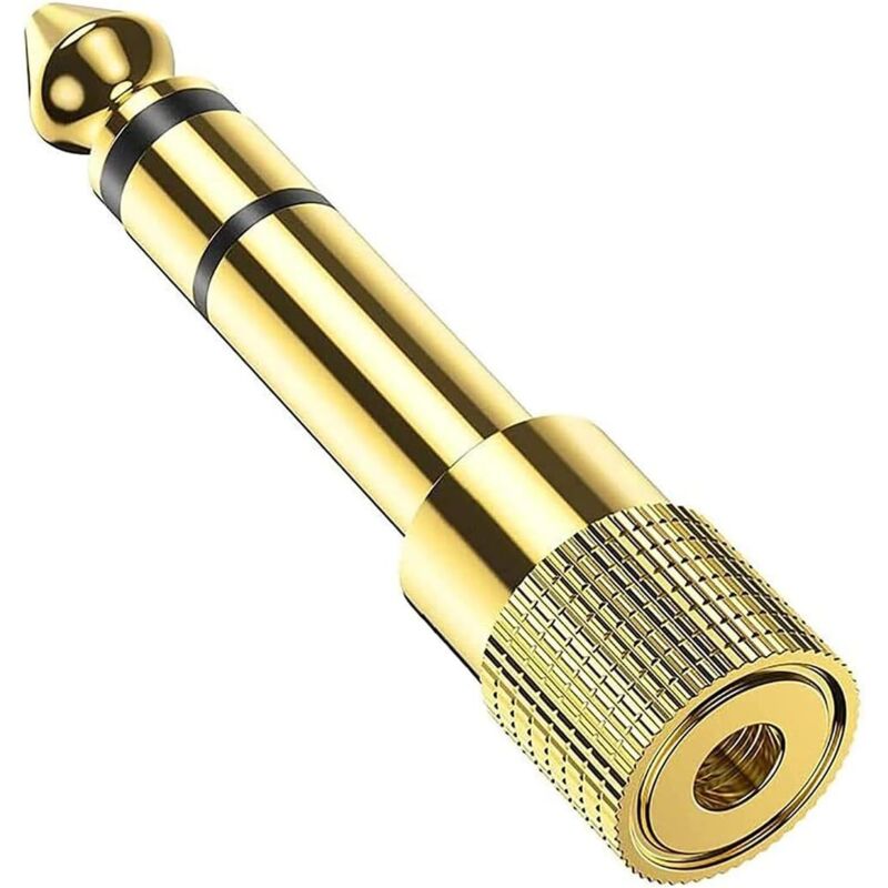 1pc 6,35 Mm Stecker Auf 3,5 Mm Buchse Adapter, Kopfhörer Klinke Adapter Audio 6,35 3,5 Vergoldeter Stereo Stecker Konverter Audio Stecker Für Audio Mixer/e-piano/keyboard