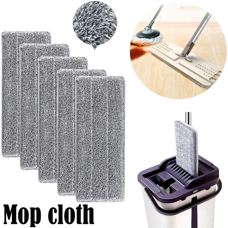 5 Stück Mikrofaser-mopps Für Bodenwischmopp Ersatz-reinigungstuch Bezug Mopp Kopf Haushaltsmopp Für Flachwischmopp Mikrofaser-reinigung/reinigungstücher 33x12mm