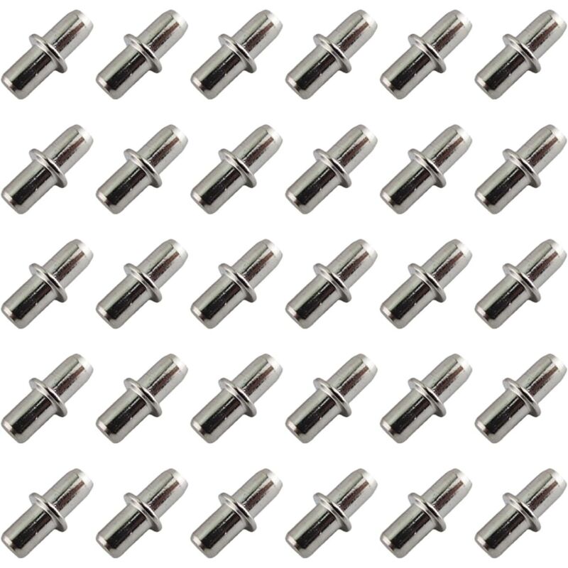 40 Stück Regalböden 5 Mm Vernickelt – Regalträger – Plattenhalter Für Möbel, Schränke, 5 X 15 Mm