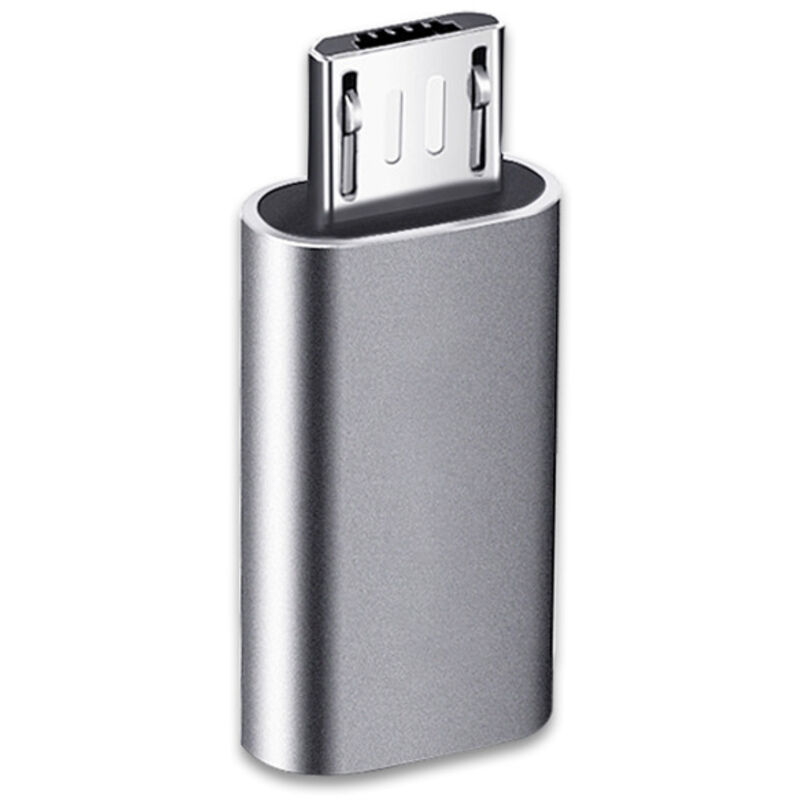 2 Stück Usb-c-adapter, Micro-usb Auf Usb-c, Usb-c-auf-micro-usb-adapter, Typ-c-buchse Auf Micro-usb-stecker Adapter Für Pc, Galaxy, Mate, Usw. (silberfarbe)