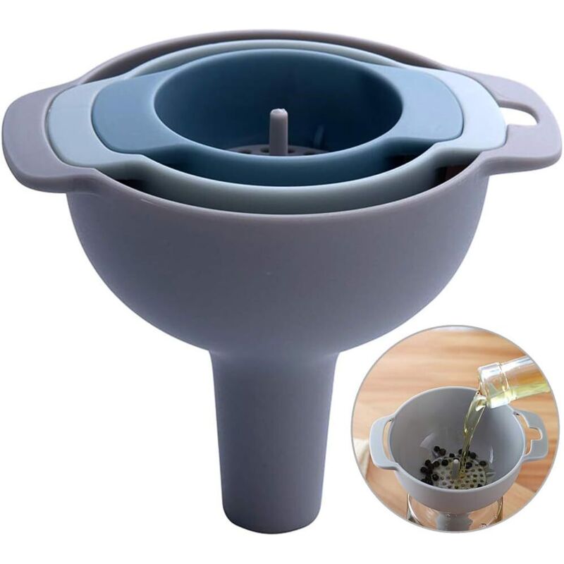 Lebensmittel Trichter, Küchen Trichter, Plastik Trichter, Marmeladen Trichter, Mit Filter, 4 In 1 Trichter Aus Lebensmittelechtem Kunststoff 4 Stück Trichter