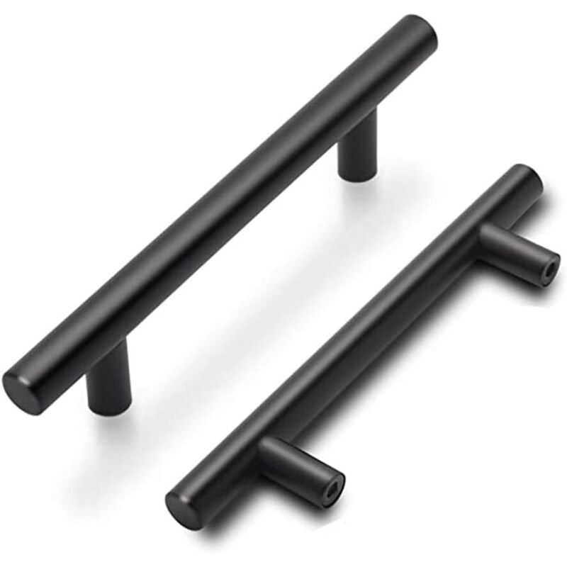 5er-pack Goldenwarm Schwarze Möbelgriffe Küchenschrankgriffe Schwarz Küchenmöbelgriffe Schwarz Mit Matter Oberfläche Aus Edelstahl Lochabstand 96mm