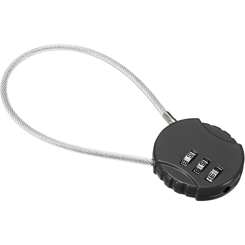 Schwarzes Zahlenschloss, 3,7 Cm Breit, 5 Cm Innenhöhe, Wiederverwendbares 3-stelliges Sicherheitsschloss Für Reisetaschen.