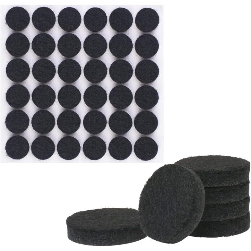 108 Filzgleiter (rund, 15 Mm), Selbstklebende Schwarze Bodenschutz-filzgleiter 15 Mm, 5 Mm Dick, Möbelgleiter Für Möbelfüße