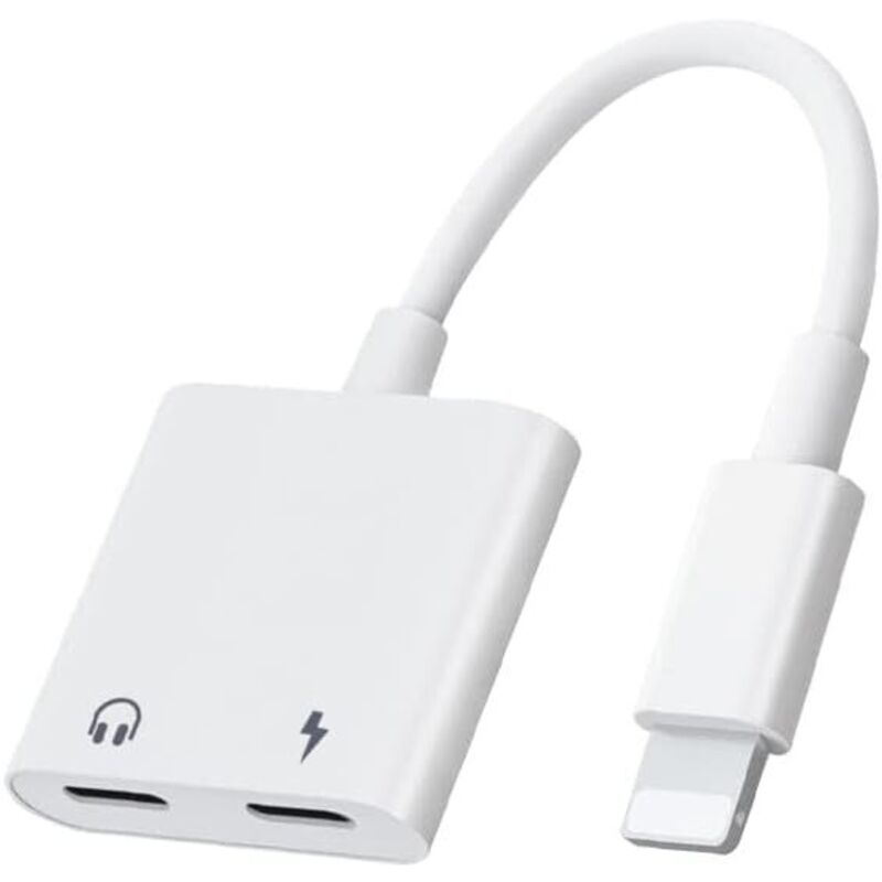 4-in-1-kopfhöreradapter Für Iphone, [apple Mfi-zertifiziert] Iphone-splitter Mit Zwei Lightning-anschlüssen, Musik, Laden, Anrufe, Kabelsteuerung, Kopfhörer-konverter, Kompatibel Mit Iphone 13/12/11/x