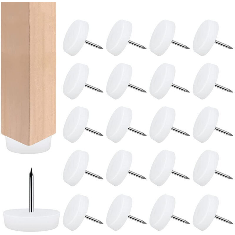 50x Stuhlbeingleiter Aus Kunststoff Möbelgleiter Ø20mm Stuhlbeinschutz