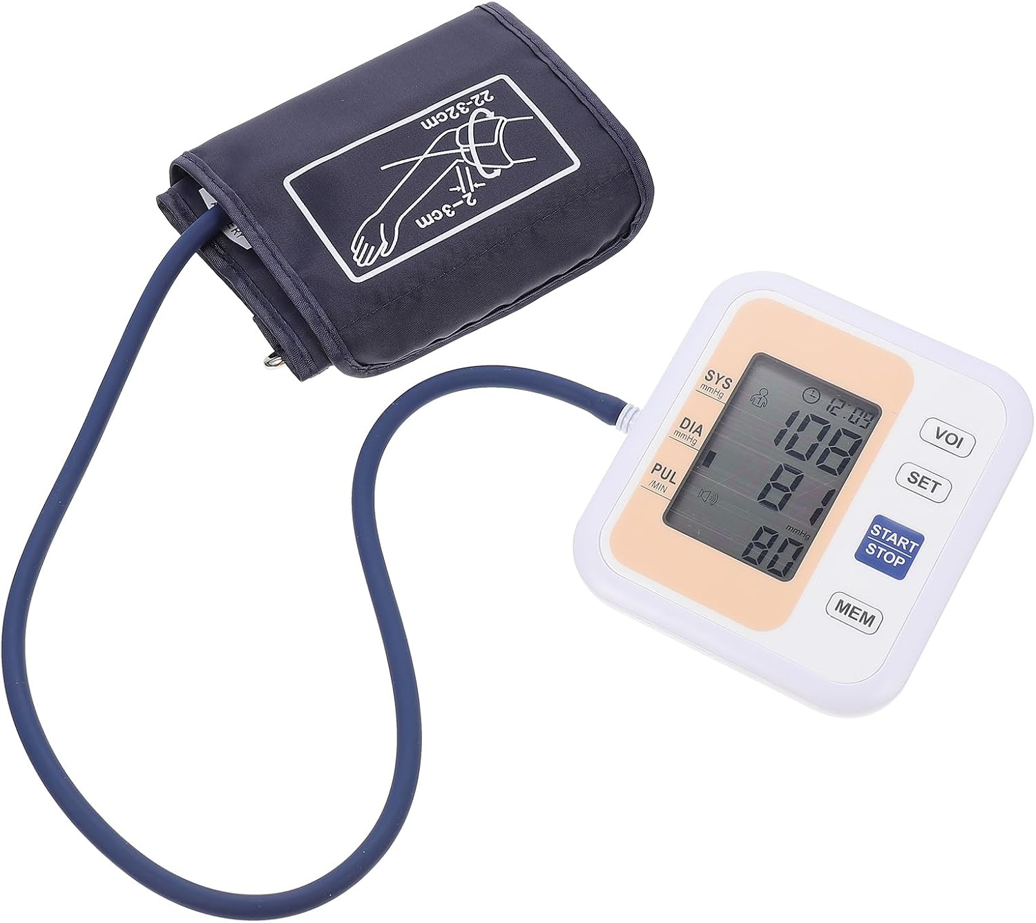 Elektronisches Blutdruckmessgerät, Tragbare Oberarmmanschette, 240 Speicherplätze, Pulserkennung, Abs-kunststoff, Für Den Heimgebrauch Und Die Elterliche Gesundheitsüberwachung