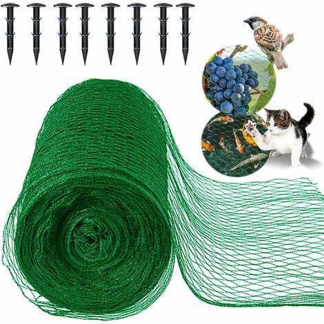 Vogelschutznetz 4 X 20 M – Wetterschutz – Feinmaschenweite 15 X 15 Mm – Für Obstbäume, Gemüse Und Blumen