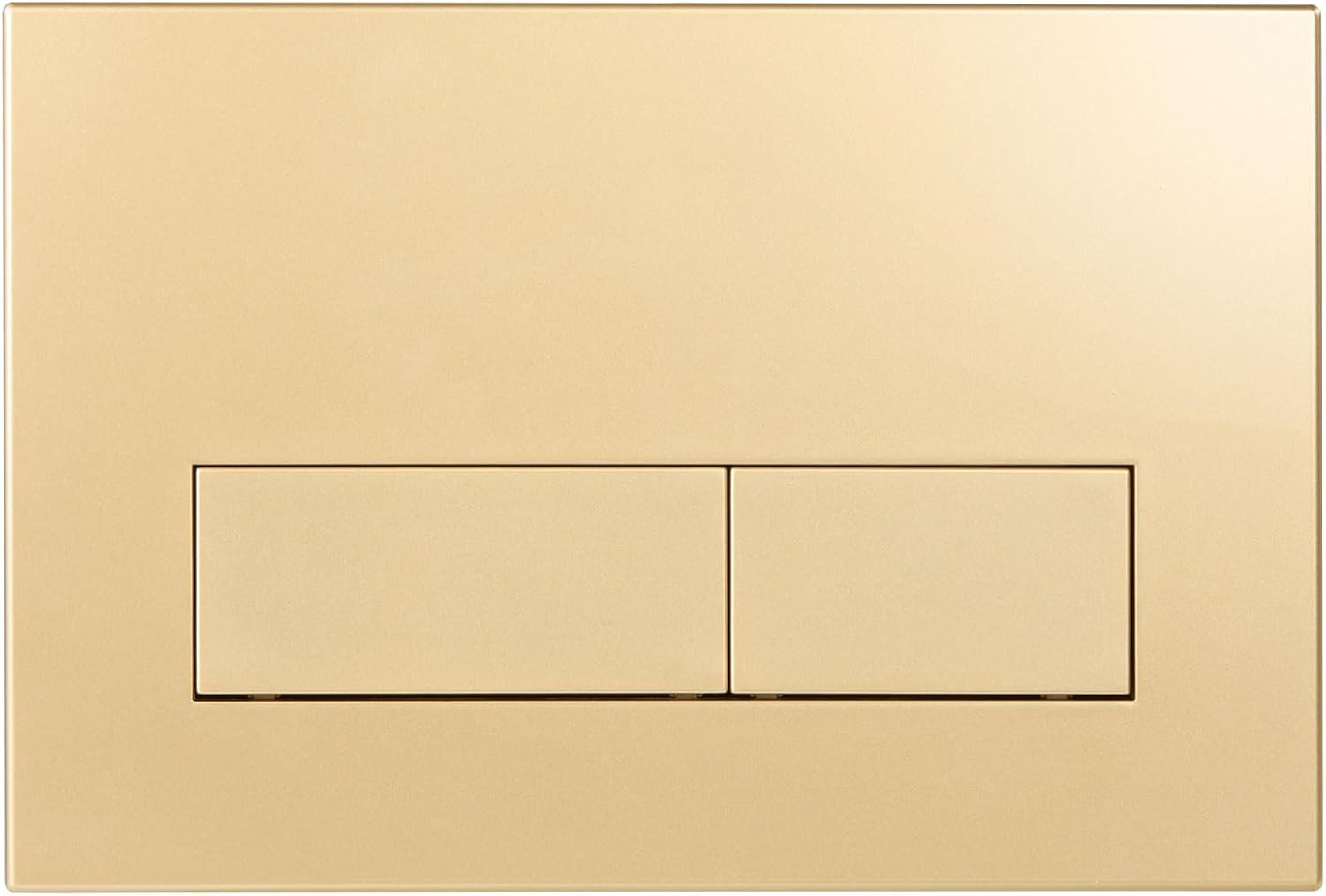 Wc-bedienfeld, Kompatibel Mit Geberit Sigma, Up300 Und Up320, Mit Doppelspülung, Ausgestattet Mit Einem Set Von Haltehebeln Und Montagerahmen, Abmessungen 245 × 164 Mm (gold Matt)