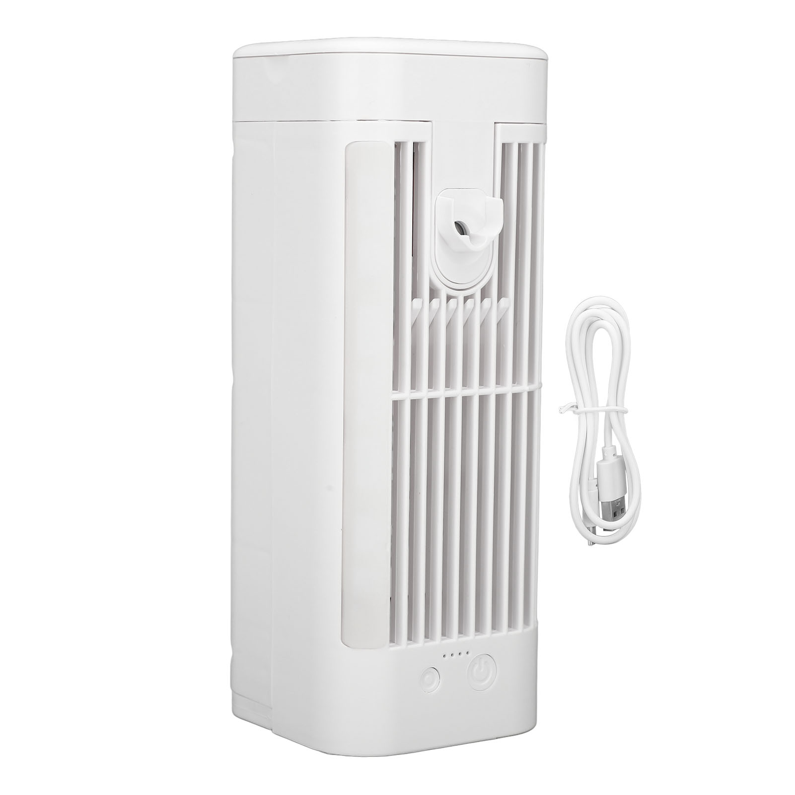 Tragbare Klimaanlage Mit Ventilator, 3 Geschwindigkeitsstufen, 120-ml-wassertank, Usb-anschluss, Eingebautem Vernebler, Licht Und Haken Für Schlafzimmer Oder Büro.