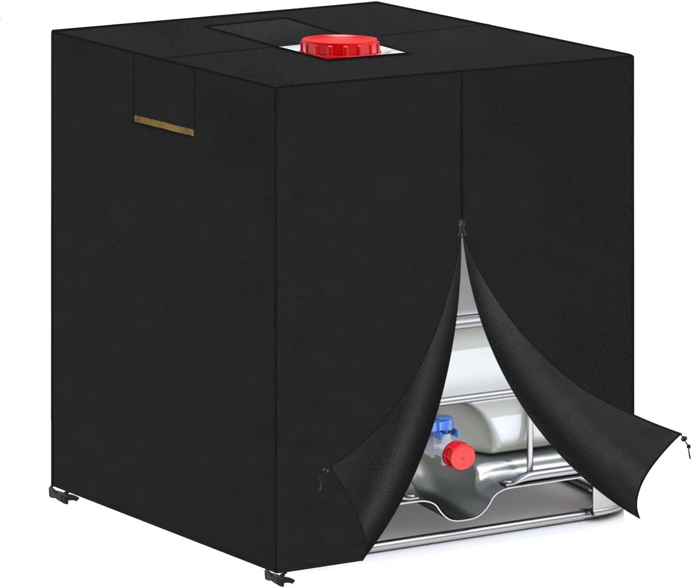 Schutzhülle Für 1000-liter-wassertank, Regenwasser-ibc-tankabdeckung, 1000-liter-tankabdeckung, Uv-beständig, Wasserdicht, Ibc-containerabdeckung, 120 X 100 X 116 Cm