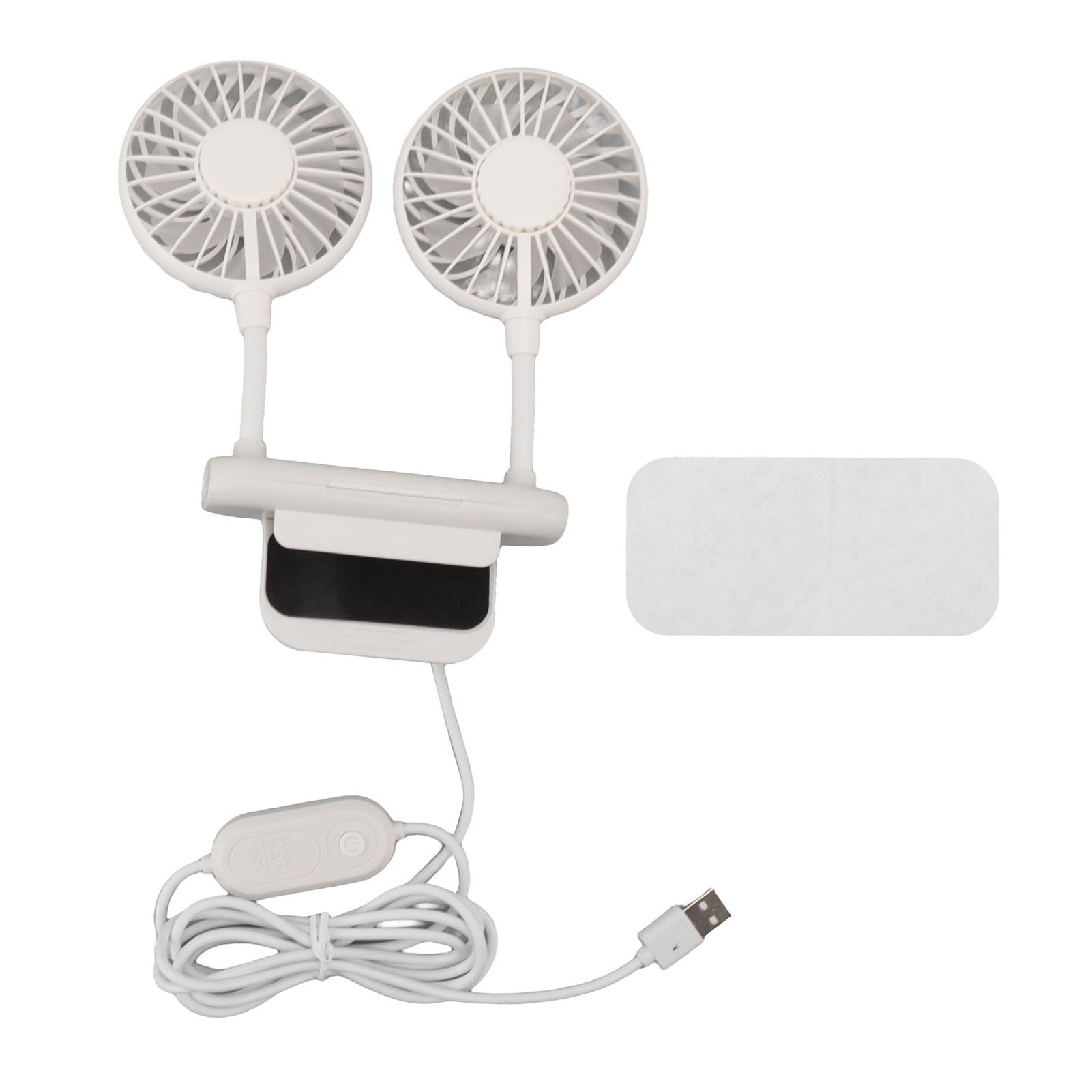 Weißer Tischventilator Mit Verstellclip, 3 Geschwindigkeitsstufen, 360°-drehung, Usb-anschluss, Zur Kühlung Des Desktop-bildschirms.