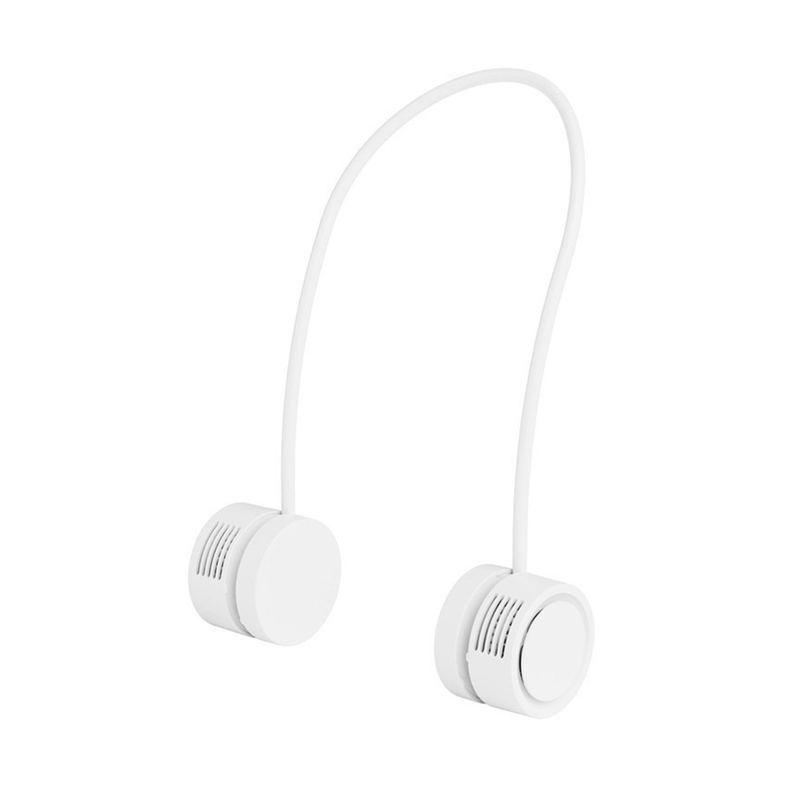 Tragbarer Mini-usb-nackenventilator, Freihändig, Ohne Rotorblätter, Mit Aromatherapiefunktion, Weiß.