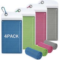 Kühlendes Handtuch – 40 X 12 Zoll – Atmungsaktive Mikrofaser – Für Hals Und Gesicht – Wasseraktiviert – 4er-pack