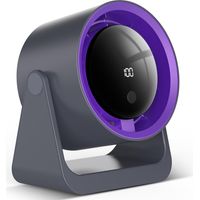 Tischventilator, Leiser Mini-usb-ventilator, 1200-mah-akku, 360°-drehung, Led-anzeige, Kleiner Ventilator Für Schlafzimmer, Büro, Camping Und Zuhause – Schwarz