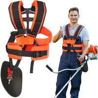Doppelter Tragegurt Für Freischneider, Universeller, Verstellbarer Stützgurt Für Trimmer Und Kantenschneider, Gepolsterte Schultergurte Aus Nylon Für Gartenarbeiten (orange)