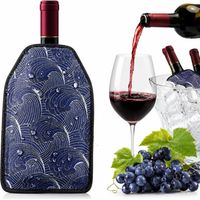 Weinflaschen-kühlhülle, Weinkühler Mit Gel, Wiederverwendbare Gelhülle – Für Wein-, Champagner- Und Bierflaschen – Ideal Für Aperitifs, Picknicks, Reisen Und Partys (schwarz, 3er-pack)