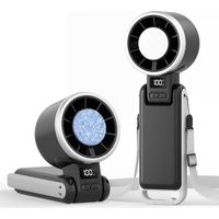 3-in-1 Mini-ventilator – Turbo, Wiederaufladbar, 5 Geschwindigkeitsstufen, Tisch- Und Nackenventilator, Leise, Schwarz