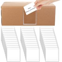 100 Stück 5,5 X 4 Cm Transparente, Selbstklebende Etikettenhalter Aus Kunststoff Für Karteikarten, Ordner Und Aufbewahrungsboxen Für Supermärkte, Bibliotheken Und Preislisten