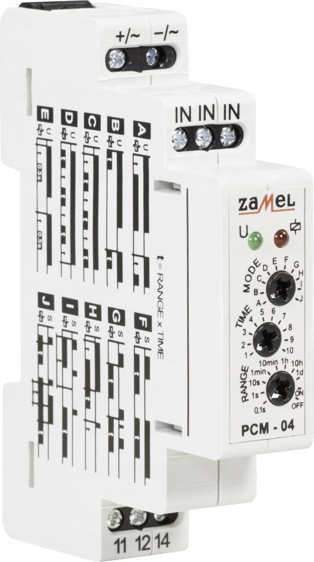 Zeitrelais Zamel Pcm-04/24v 16a Multifunktion 90x66x17.5mm