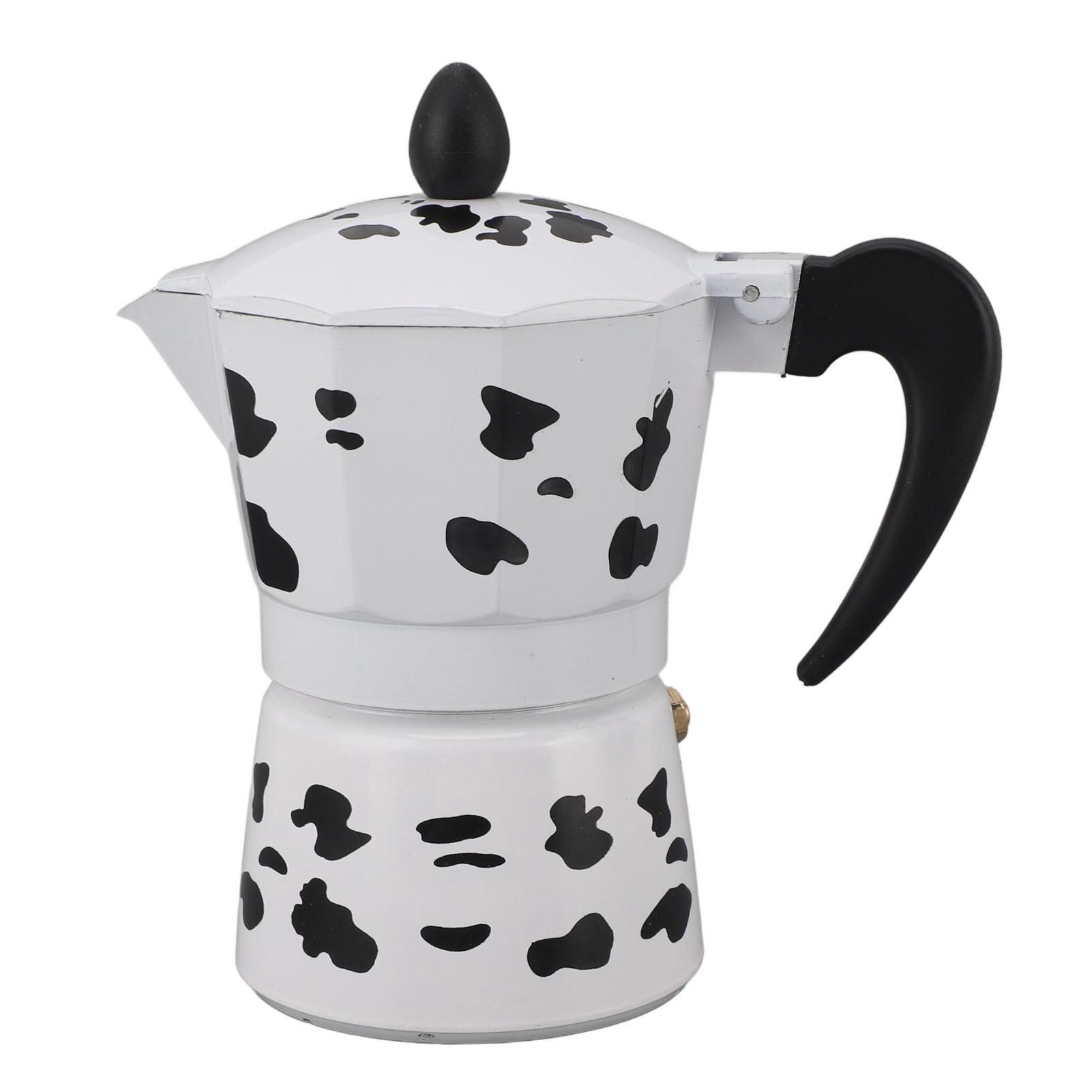 Italienische Kaffeemaschine Aus Aluminium, Milchig-weiße Farbe, Ideal Für Zuhause, Kaffee, Outdoor-aktivitäten, Camping Und Reisen, 3 Tassen À 150 Ml.