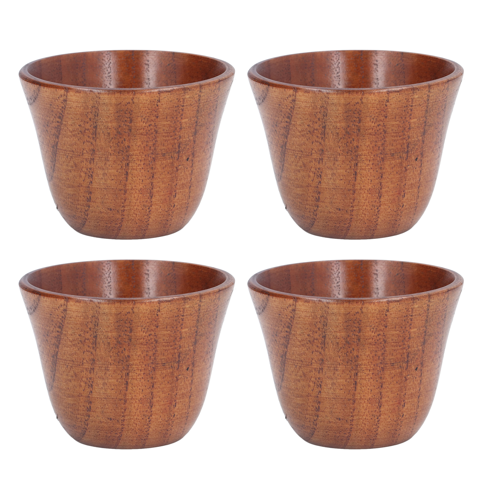 75-ml-holzbecher, 4er-set, Aus Naturholz, Gesund, Sicher, Ungiftig, Im Retro-stil, Isolierte Teebecher