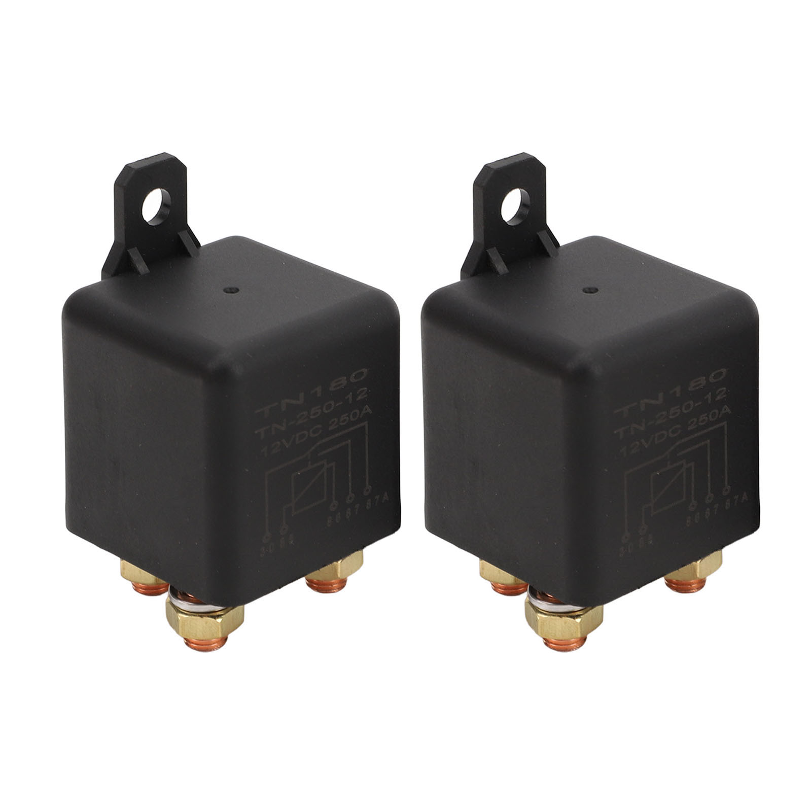 5-poliger Kfz-relais-schalter, 2 Stück, 250 A, Hohe Stromstärke, Geteilte Last 12 V/24 V, Ein/aus-steuerung
