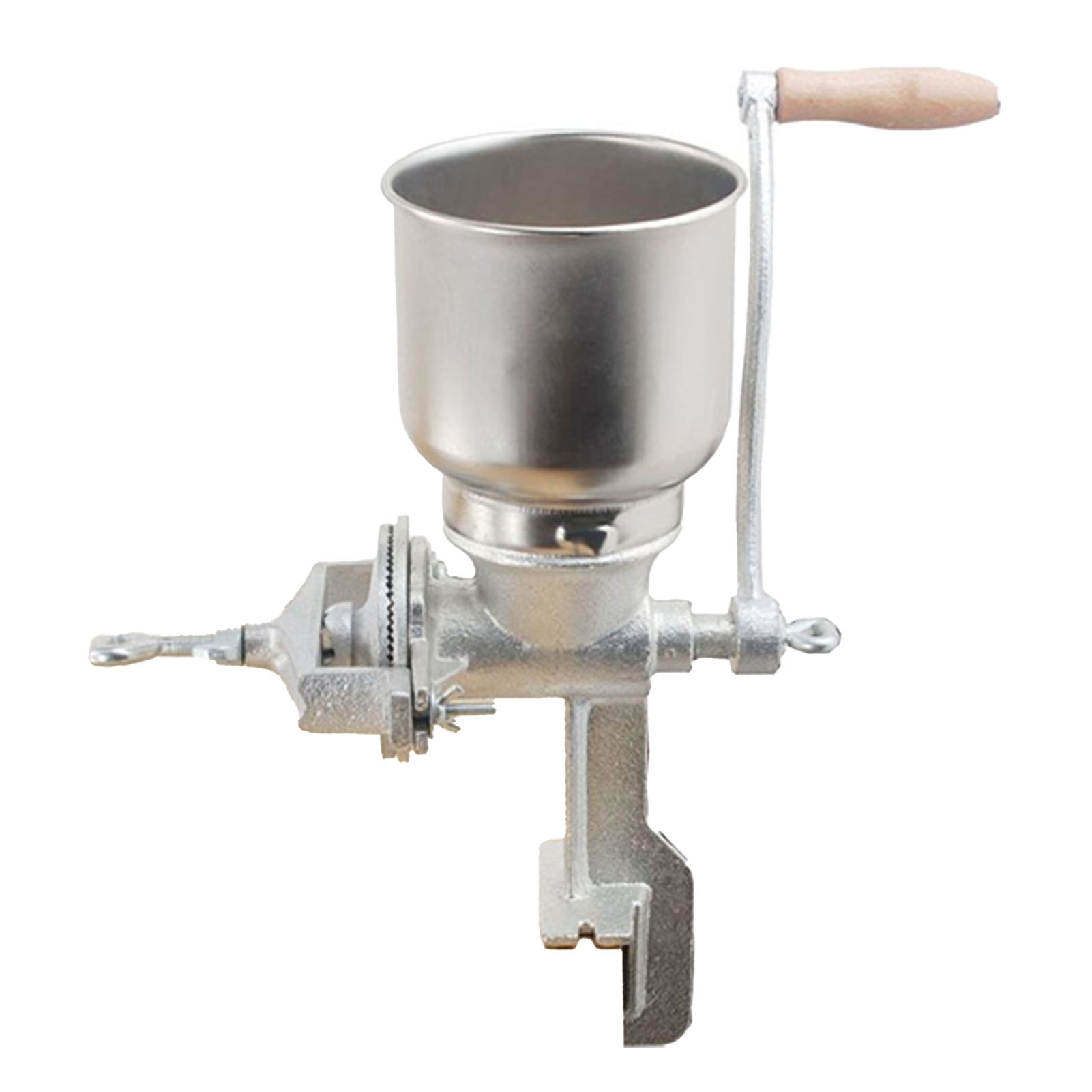 Handbetriebene Getreidemühle Mit Handkurbel, Gusseiserner Tischschraubstock, Manuelle Maismühle Zum Mahlen Von Nüssen, Gewürzen, Weizen Und Kaffee.