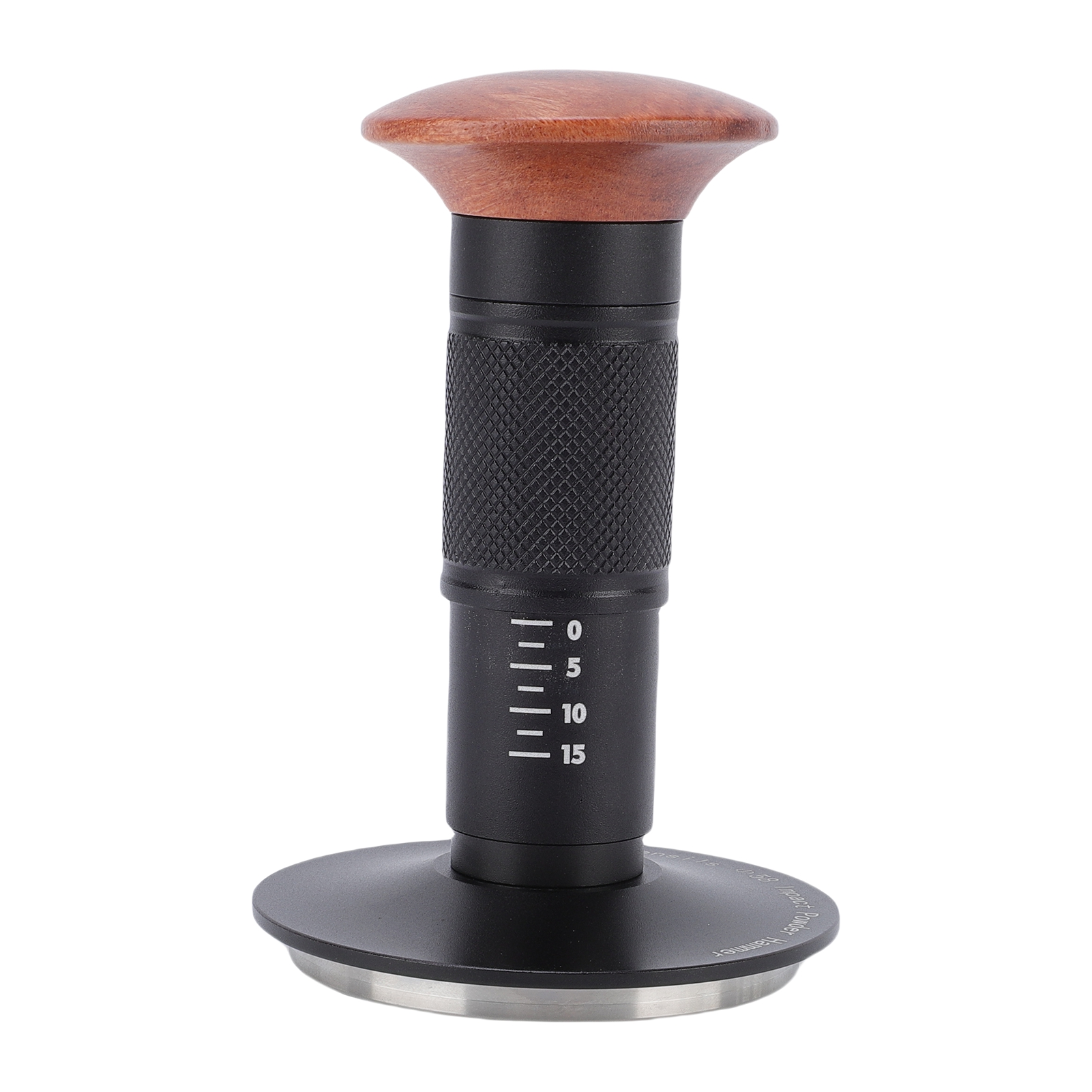 Kaffeemesslöffel Mit 58-mm-teilung, Automatischem Federdruckmechanismus, Edelstahl, Griff Aus Walnussholz.