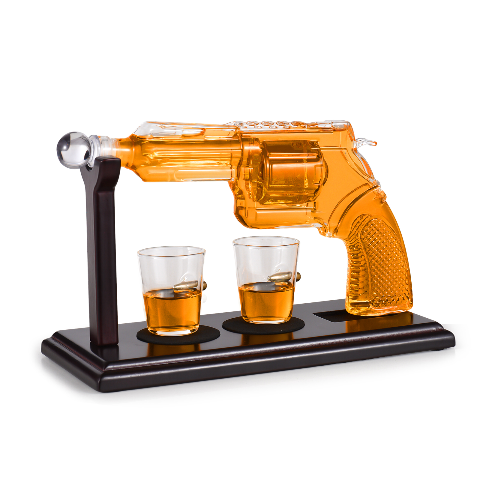 Whisky-dekanter-geschenkset Für Männer, Einzigartiges Geschenk, 250 Ml Pistolenförmiger, Gekühlter Spirituosenspender Mit Zwei 50 Ml Gläsern, Für Zuhause, Bar Oder Party.