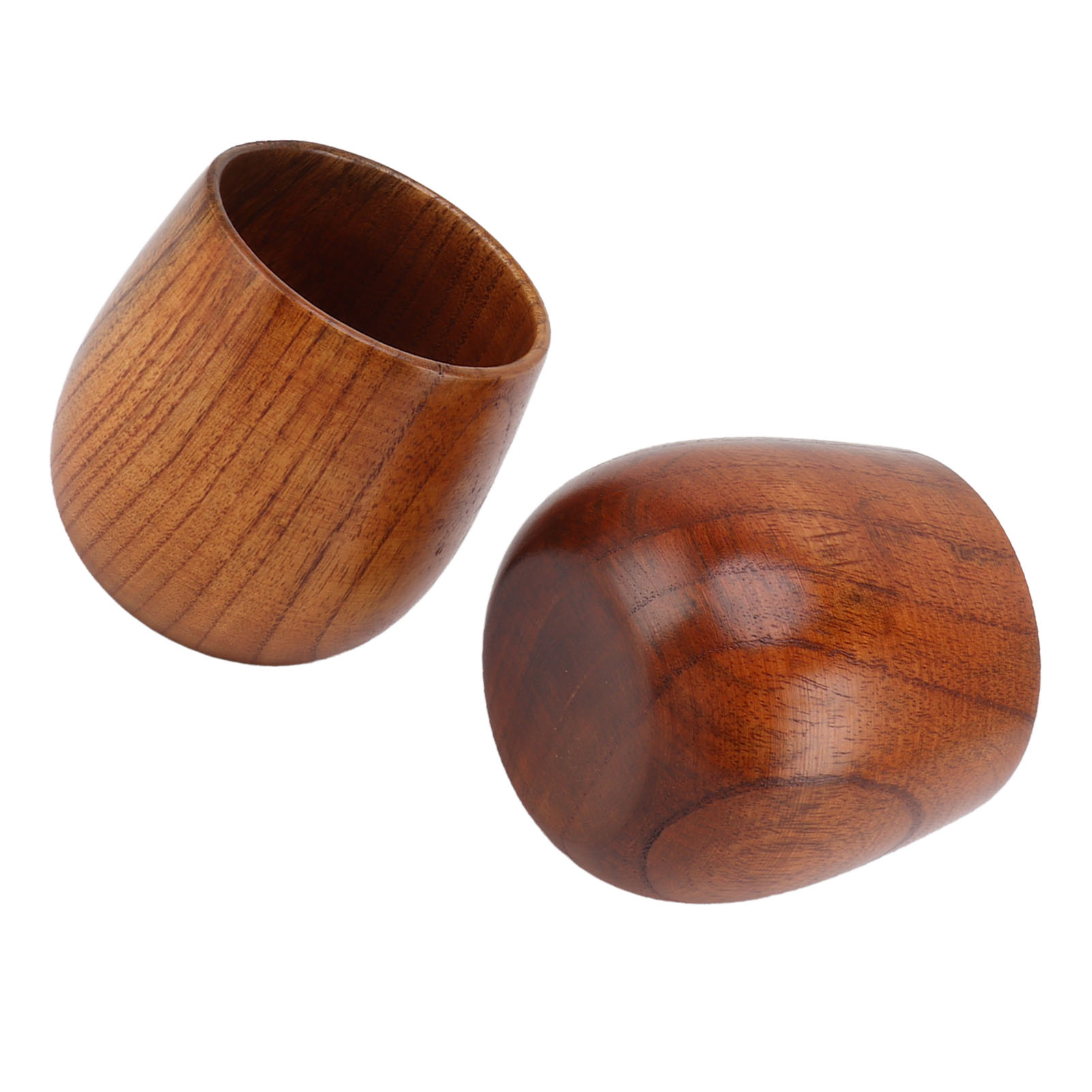 Handgefertigte Teetassen Aus Holz, Multifunktional, Sicher Und Umweltfreundlich, Tassen Aus Massivholz Für Kaffee, Wein, Bier Und Heißgetränke, 2er-set.