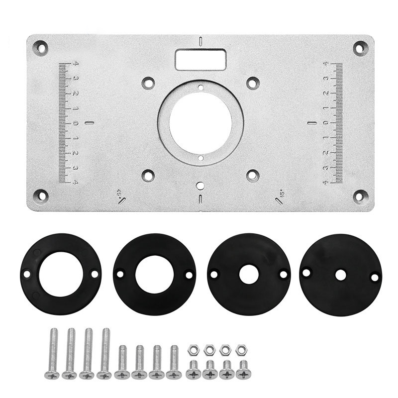 Einsatzplatte Aus Aluminiumlegierung Für Fräsmaschinentisch, Leicht, Robust, Präzise Skala, Holzbearbeitungsmaschine, Klapptisch