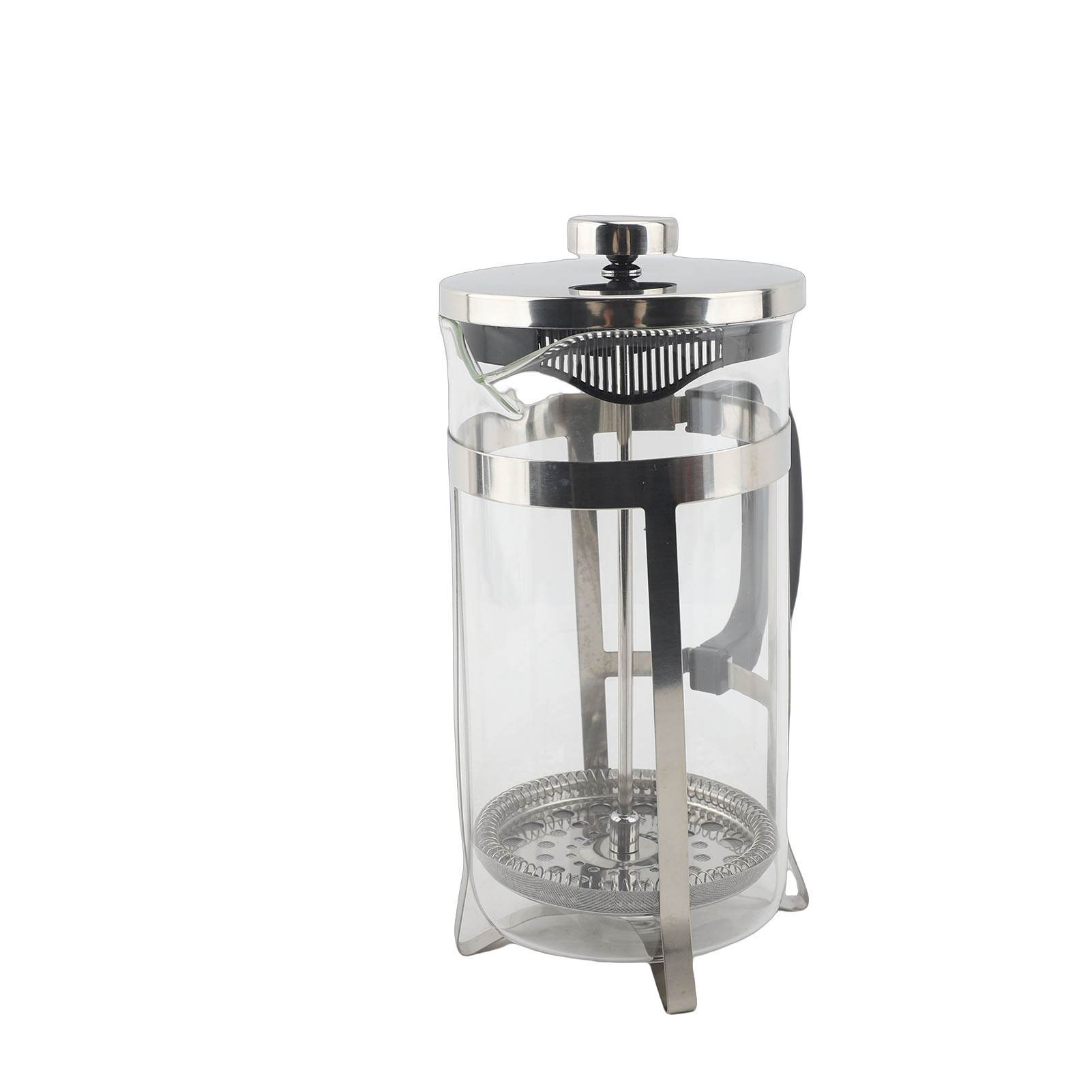 French-press-kaffeebereiter, Hitzebeständiges Glas, Edelstahlkaraffe Mit Teefilter, 1000 Ml.