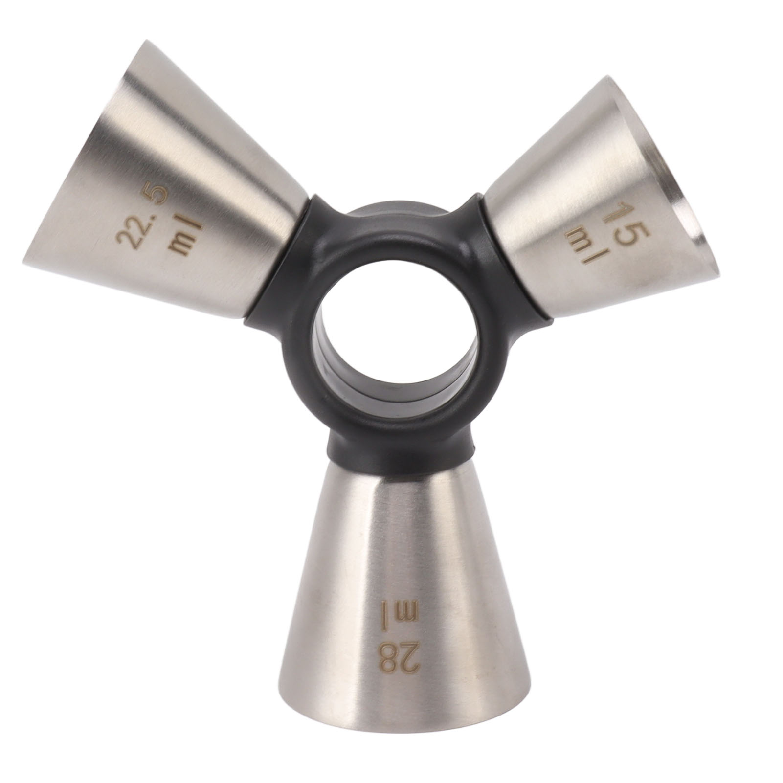 Dreiseitiger Messbecher Aus Edelstahl 304, Ergonomisches Werkzeug Zum Weintrinken, Mischen Und Schleifen.