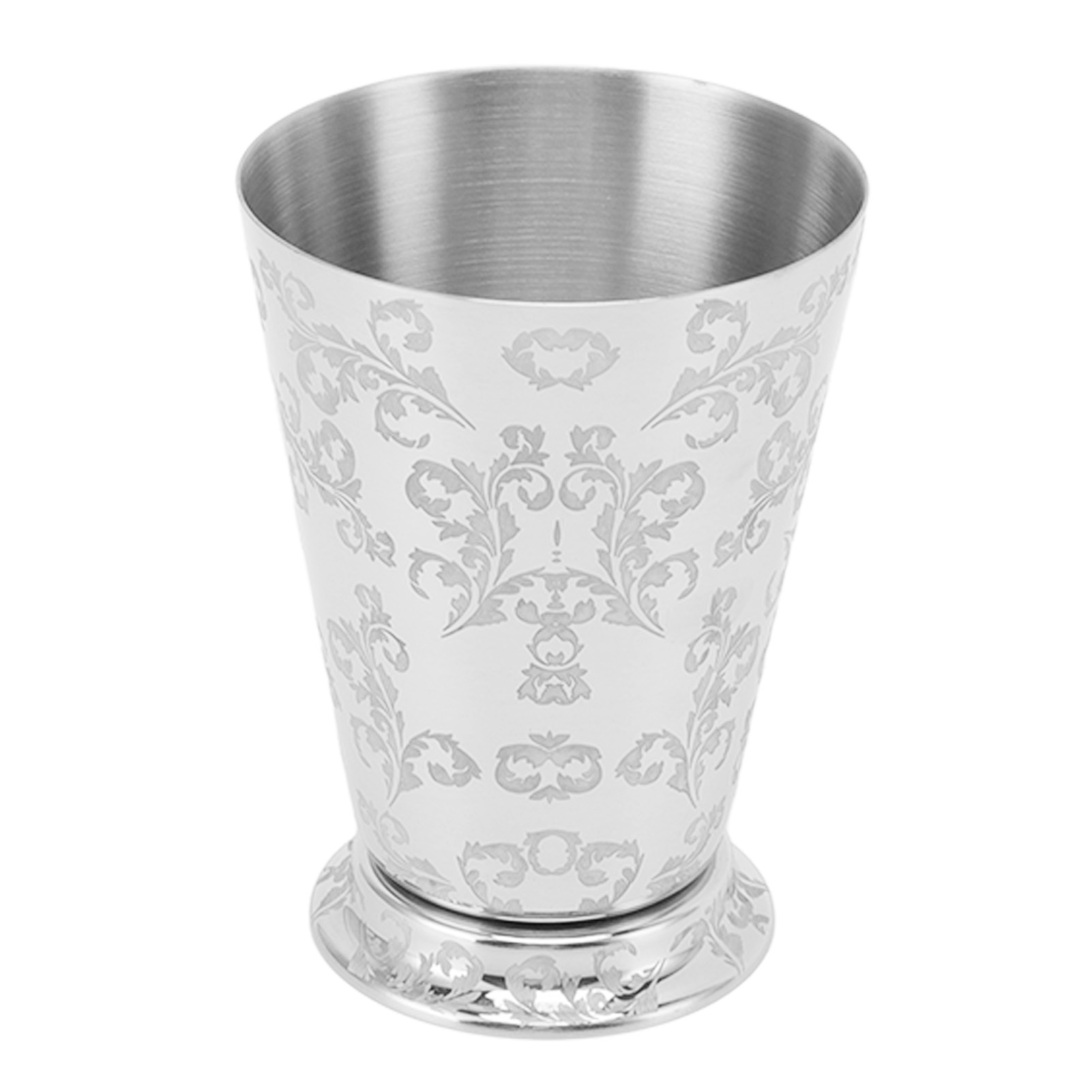 Cocktailbecher Aus Edelstahl 304, Silberfarben, Moscow Mule Becher Für Bars Und Zuhause, Mit Blattgravur.