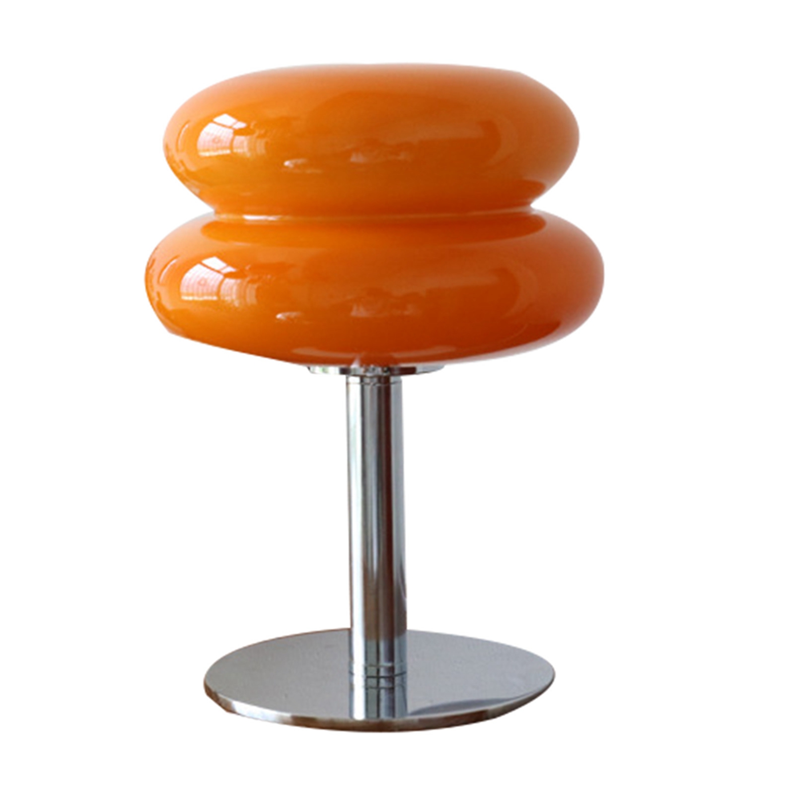 Waffelförmige Tischleuchte Für Mädchen, Energiesparend, Sanftes Licht, Schönes Glas, Usb-anschluss, Für Büro, Studentenzimmer, Druckknopfschalter, Orange
