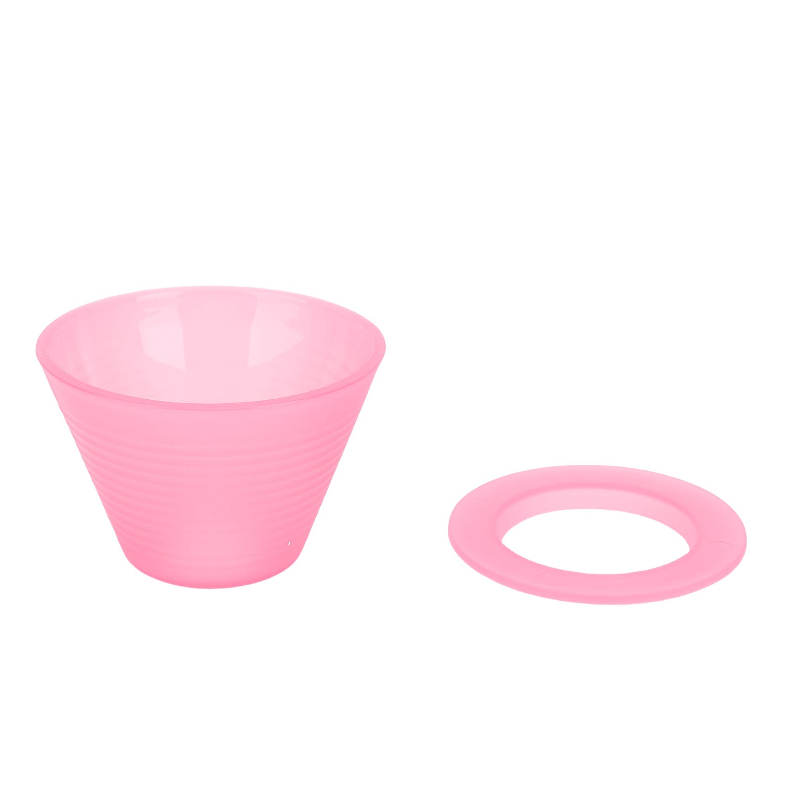 Gießen Sie Den Kaffee Auf Den Flachen, Lebensmittelechten Kaffeefilter Aus Polypropylen. Für Den Privaten Und Gewerblichen Gebrauch. Rosa.