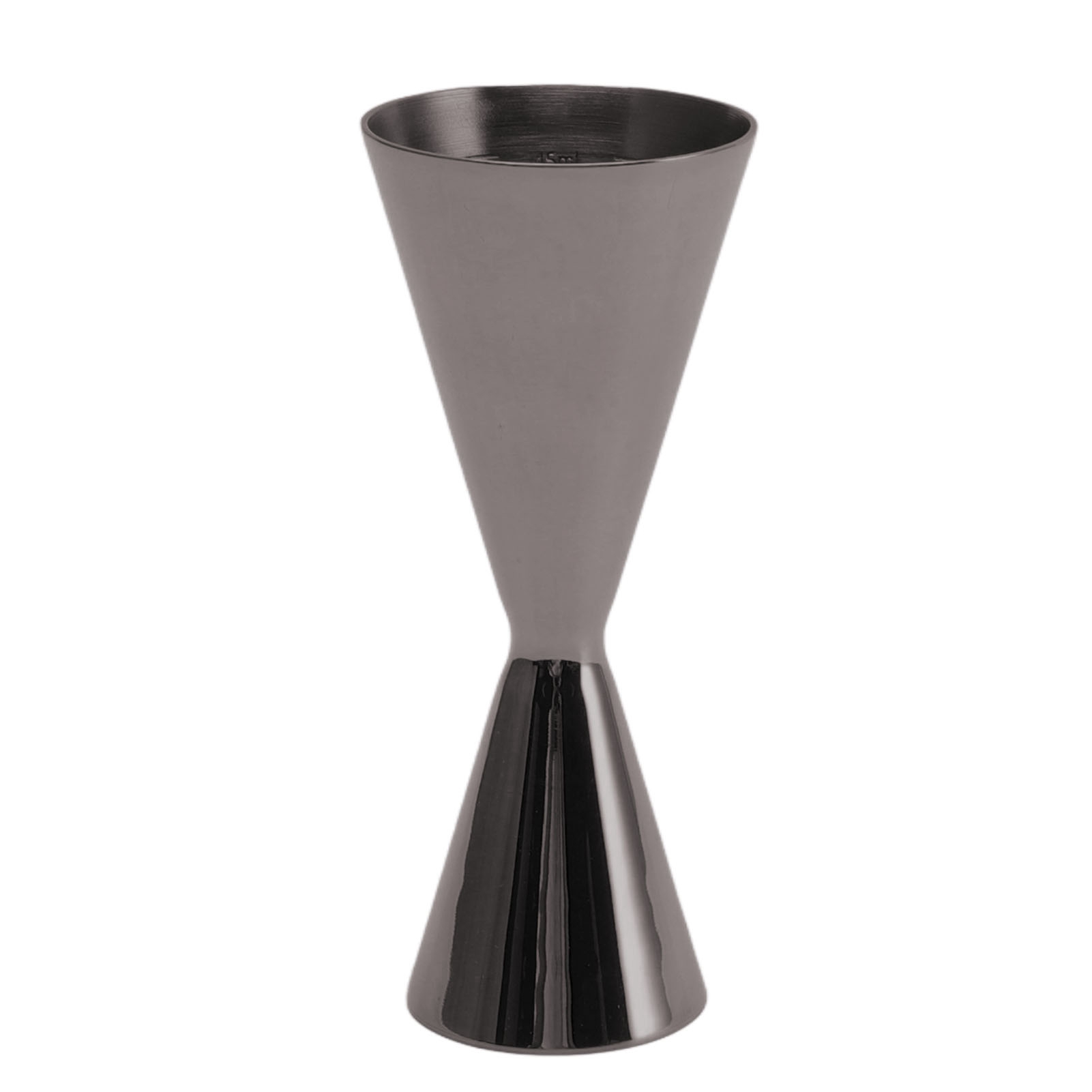 Doppelter Cocktailmessbecher Aus Edelstahl, Innovativer Weinmessbecher, Für Barkeeper, Schwarze Ausführung, 1/2 Oz.