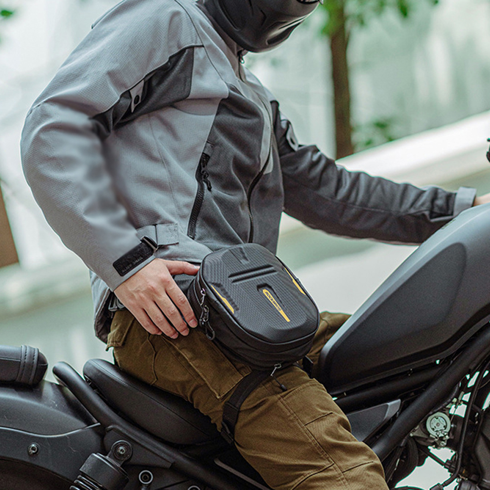 Rockbros Atmungsaktive Motorradtasche, Beintasche, Hüfttasche, Ölbox, Brusttasche, Outdoor-fahrradtasche