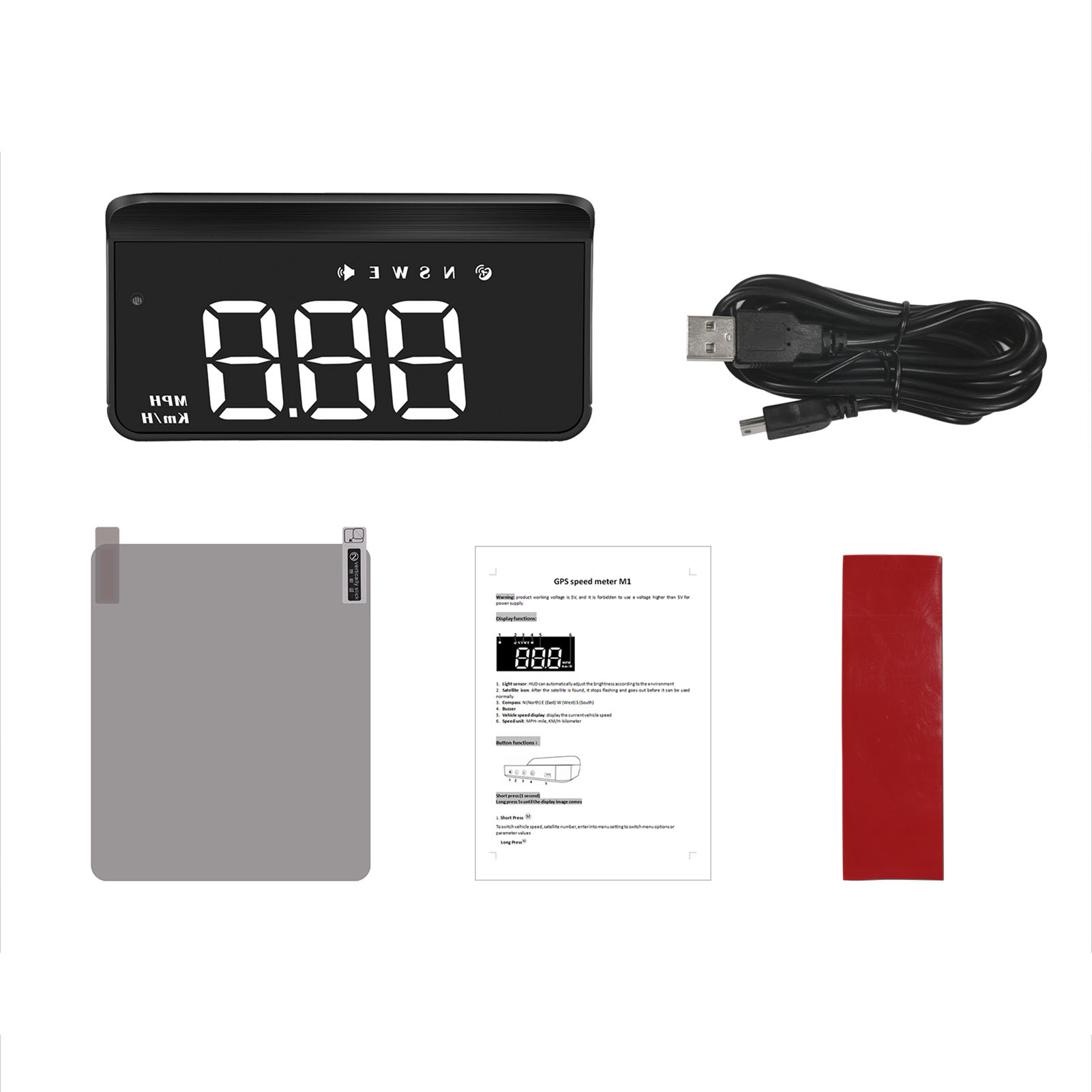 3,5-zoll-head-up-display (hud), Windschutzscheibenprojektor, Digitaler Tachometer, Gps-navigation, Geschwindigkeitswarnung, Müdigkeitswarner